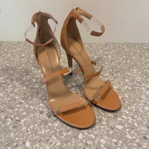 Tamara Mellon Brown Heels with Transparent Straps